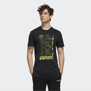 Adidas men’s three stripe life black short sleeve T-shirt size XL